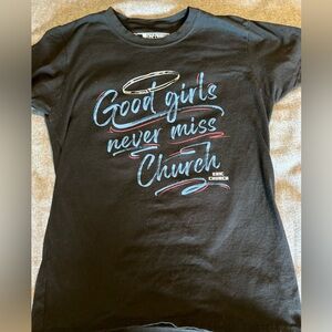 Eric Church “Good Girl Never Miss Church” black t-shirt‎ size XL